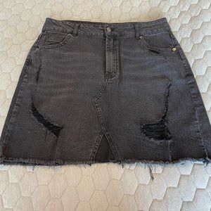 Black Distressed Denim Mini Skirt 2/$20 any items $20 and under